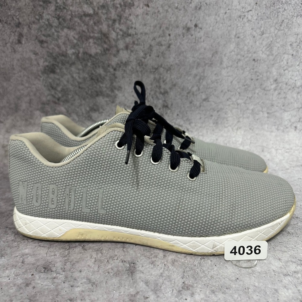 NOBULL Superfabric Trainer Mens 12.5 Grey (NO INSOLES) Cross Training Shoes